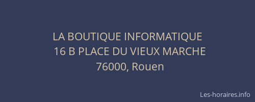 LA BOUTIQUE INFORMATIQUE