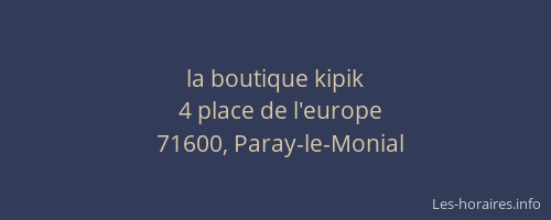 la boutique kipik