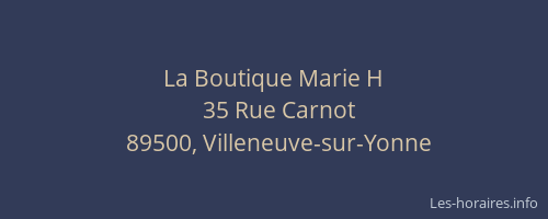 La Boutique Marie H