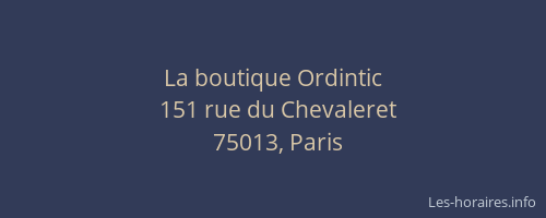 La boutique Ordintic