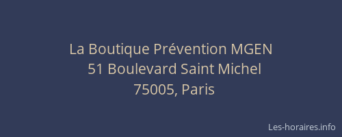 La Boutique Prévention MGEN
