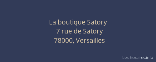 La boutique Satory