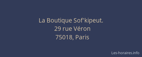 La Boutique Sof'kipeut.