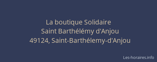 La boutique Solidaire