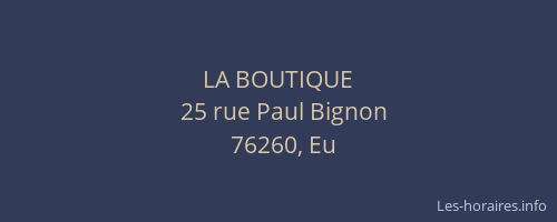 LA BOUTIQUE