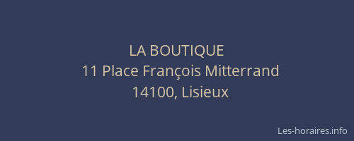 LA BOUTIQUE