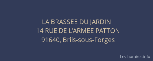 LA BRASSEE DU JARDIN