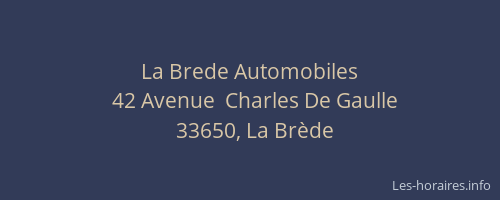 La Brede Automobiles