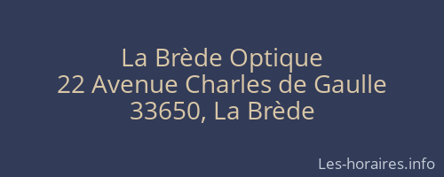 La Brède Optique
