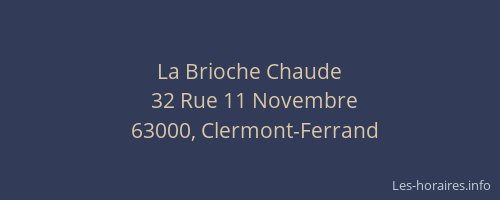 La Brioche Chaude