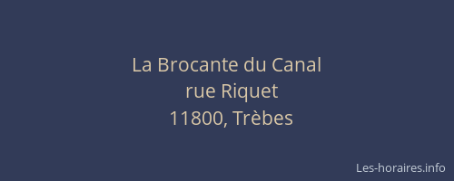 La Brocante du Canal