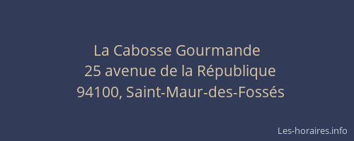 La Cabosse Gourmande