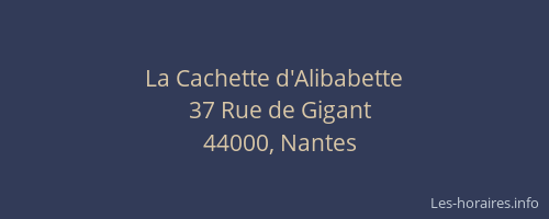La Cachette d'Alibabette