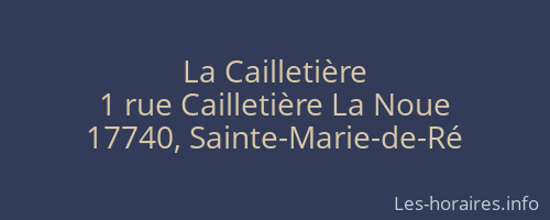 La Cailletière