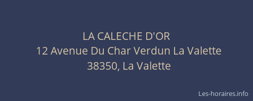 LA CALECHE D'OR