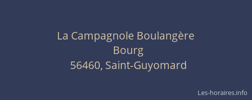La Campagnole Boulangère