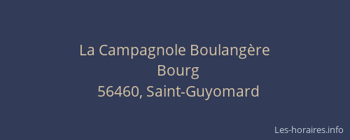 La Campagnole Boulang&egrave;re