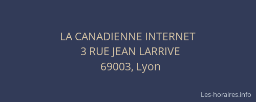 LA CANADIENNE INTERNET