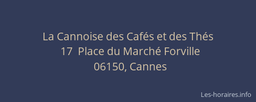 La Cannoise des Cafés et des Thés