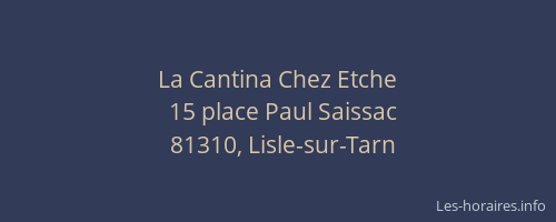 La Cantina Chez Etche