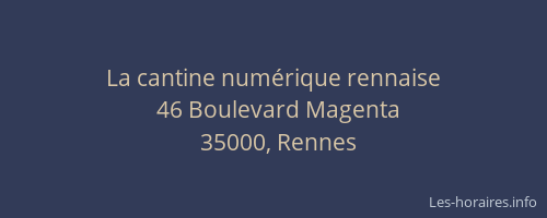 La cantine numérique rennaise