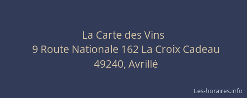 La Carte des Vins