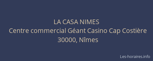 LA CASA NIMES