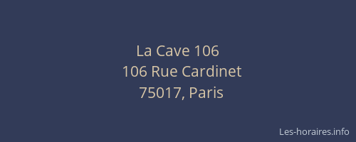 La Cave 106