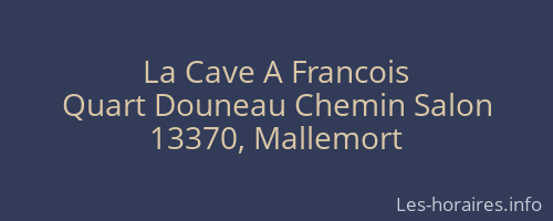 La Cave A Francois
