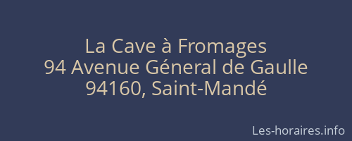 La Cave à Fromages
