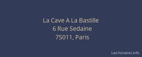 La Cave A La Bastille