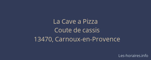 La Cave a Pizza