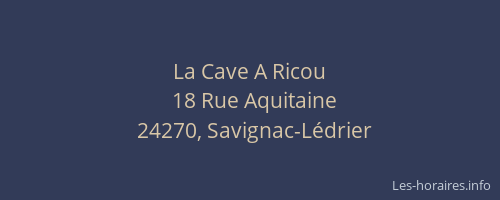 La Cave A Ricou