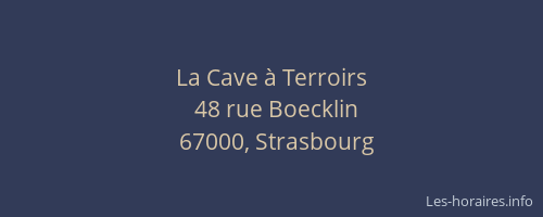 La Cave à Terroirs