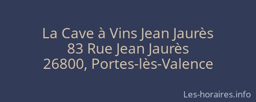 La Cave à Vins Jean Jaurès