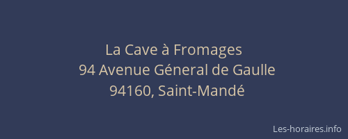 La Cave à Fromages