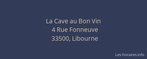 La Cave au Bon Vin