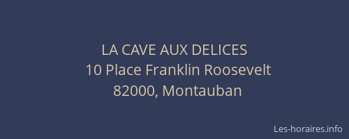 LA CAVE AUX DELICES
