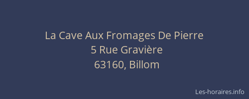 La Cave Aux Fromages De Pierre