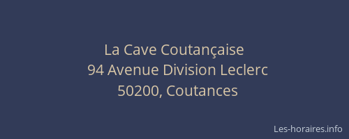 La Cave Coutançaise