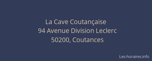 La Cave Coutan&ccedil;aise