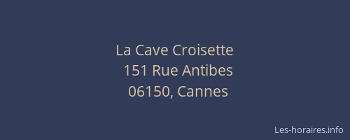 La Cave Croisette