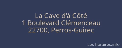 La Cave d'à Côté