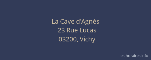 La Cave d'Agnés
