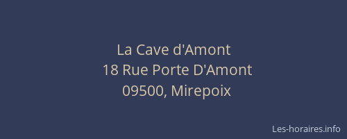 La Cave d'Amont