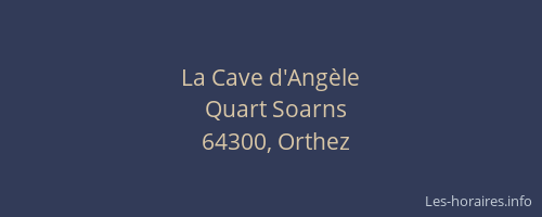 La Cave d'Ang&egrave;le