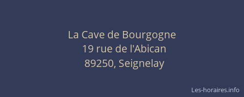 La Cave de Bourgogne