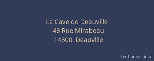 La Cave de Deauville