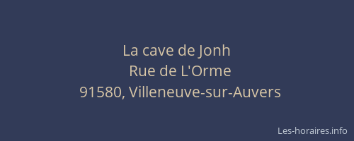 La cave de Jonh