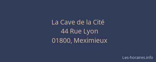 La Cave de la Cité